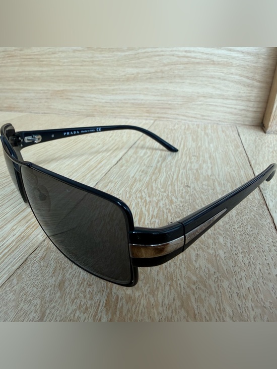 Prada Other - Authentic Prada Mens Black and Gold Rectangular Sunglasses